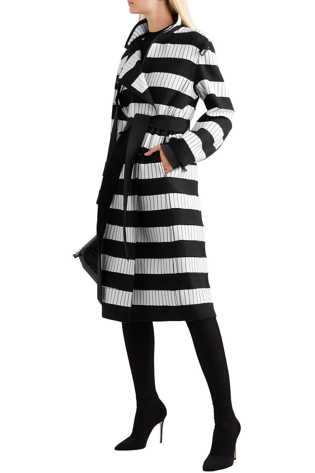 AKRIS Embroidered wool-blend felt coat