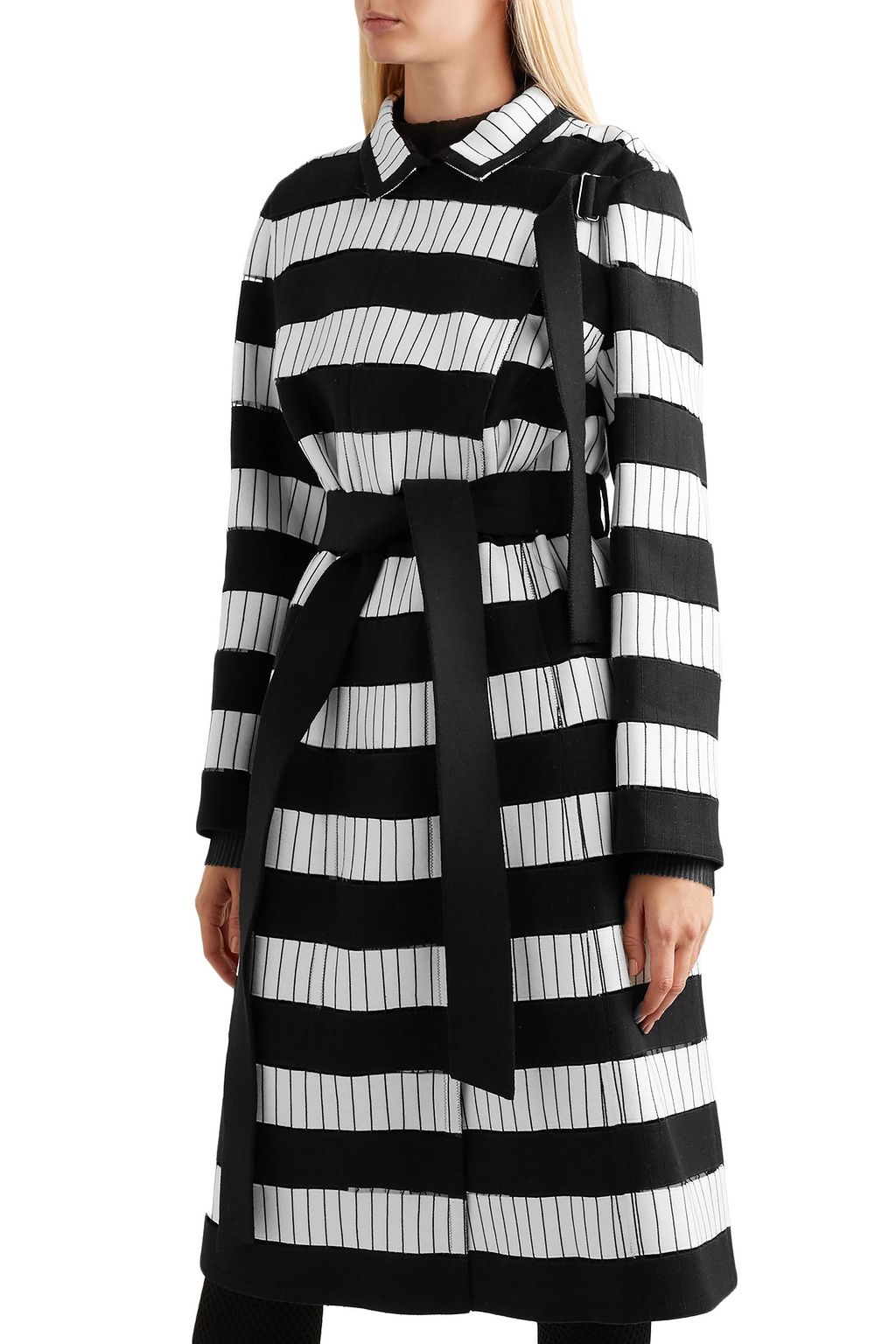 AKRIS Embroidered wool-blend felt coat