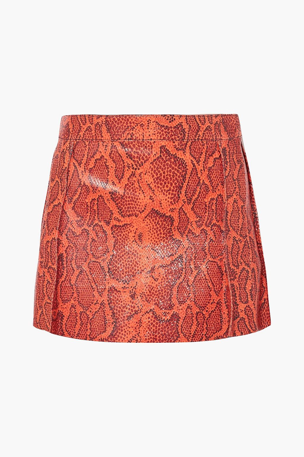 CHLOÉ Snake-effect leather mini skirt | THE OUTNET