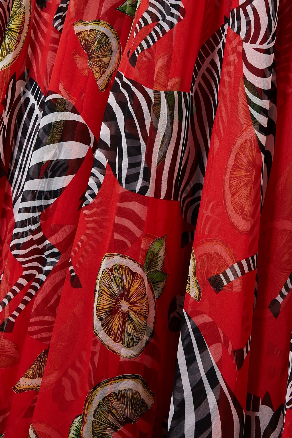 DOLCE&GABBANA Printed silk-chiffon wide-leg jumpsuit
