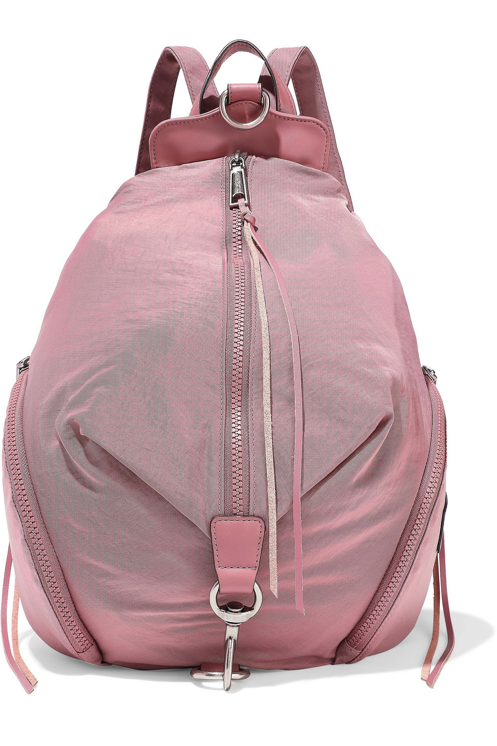 REBECCA MINKOFF Julian mini convertible leather-trimmed shell backpack
