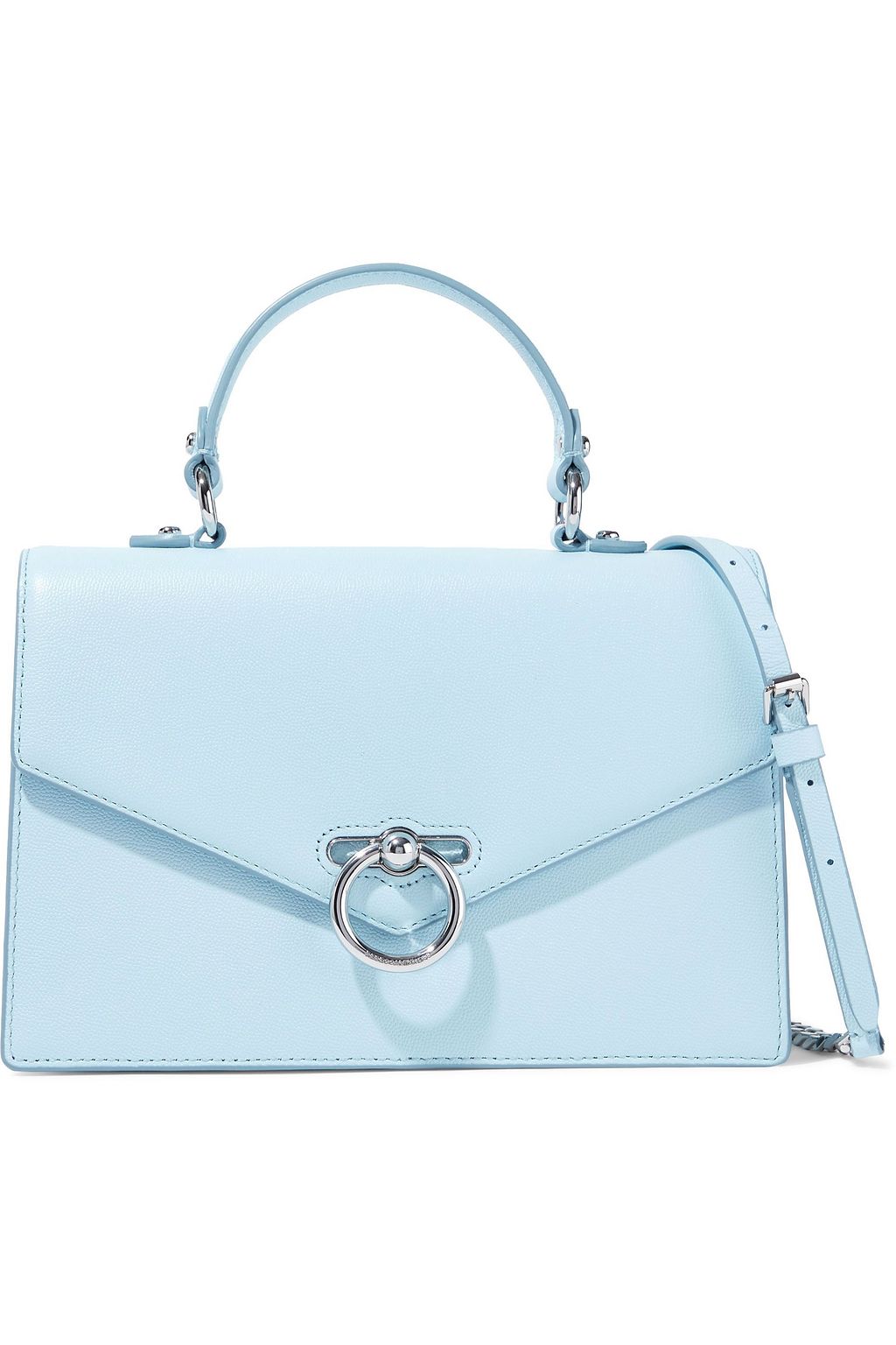 REBECCA MINKOFF Convertible ring-embellished pebbled-leather shoulder bag