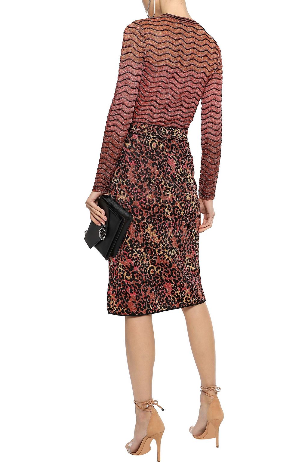 M MISSONI Metallic jacquard-knit pencil skirt