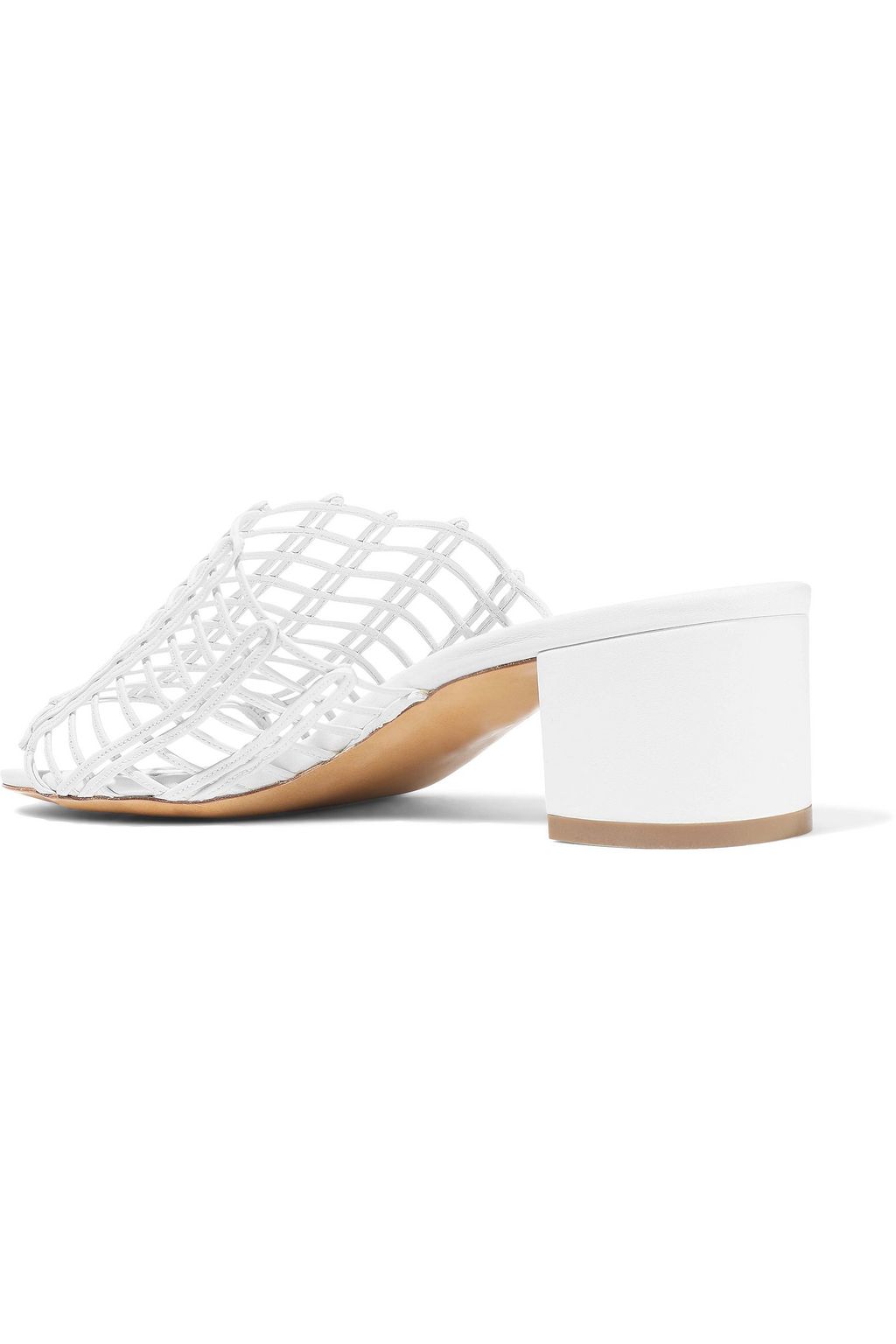 MANSUR GAVRIEL Cutout metallic leather mules