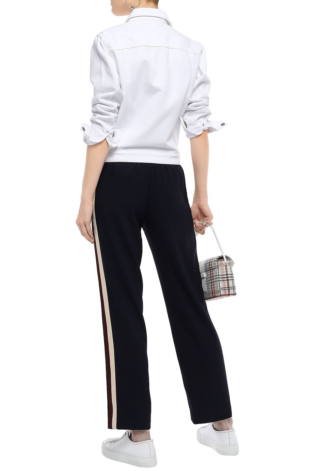 KENZO Striped crepe track pants