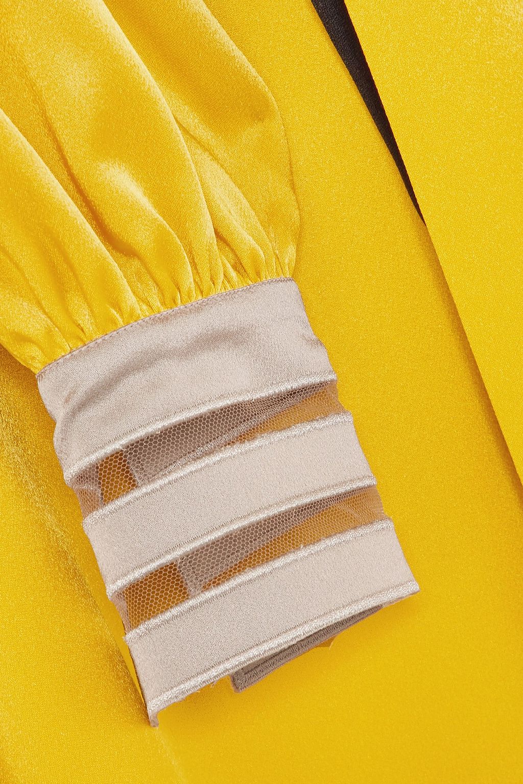 FENDI Pussy-bow belted crepe de chine midi dress