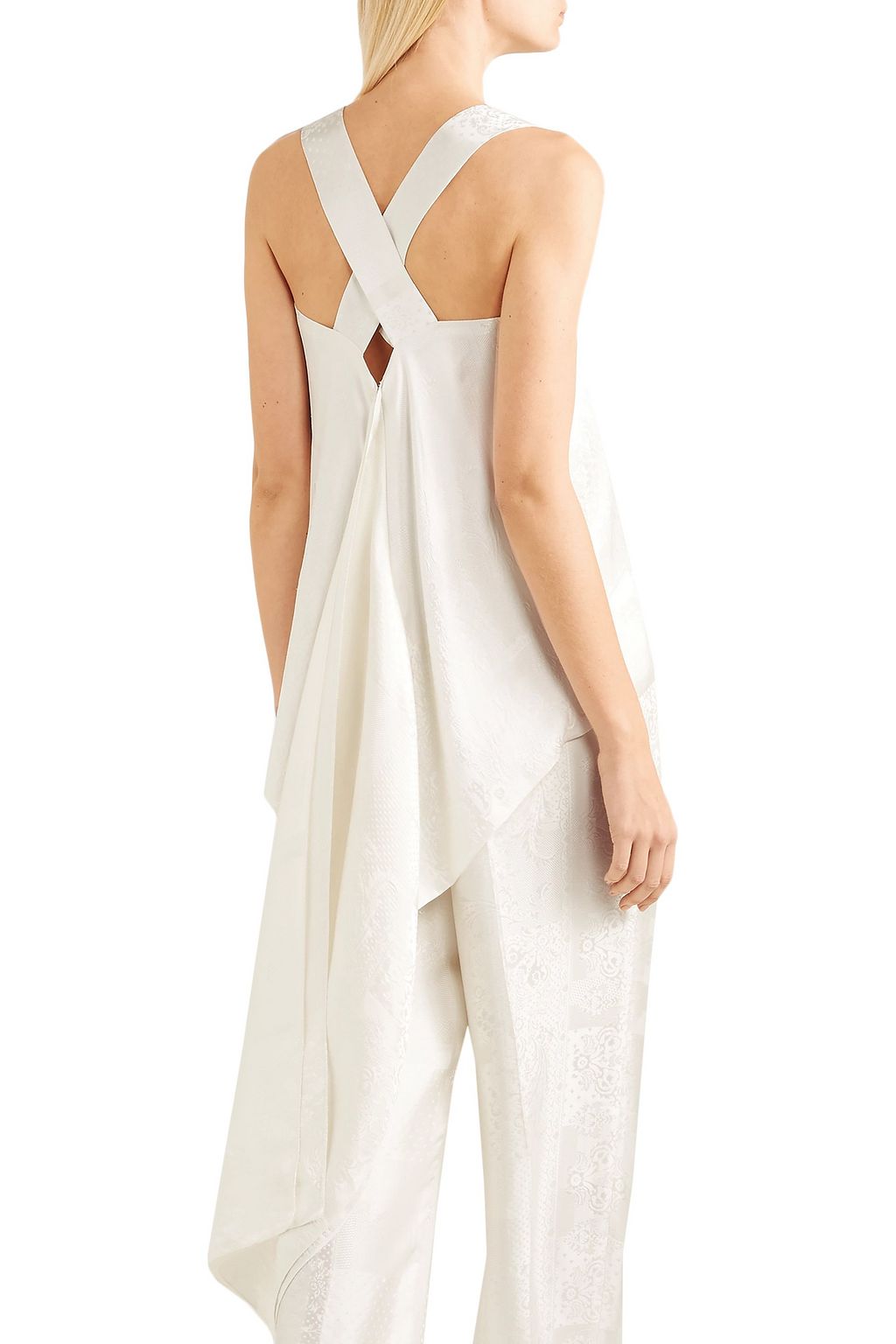 GIVENCHY Draped satin-jacquard top