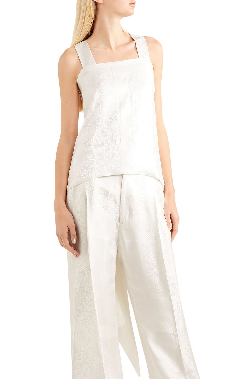 GIVENCHY Draped satin-jacquard top