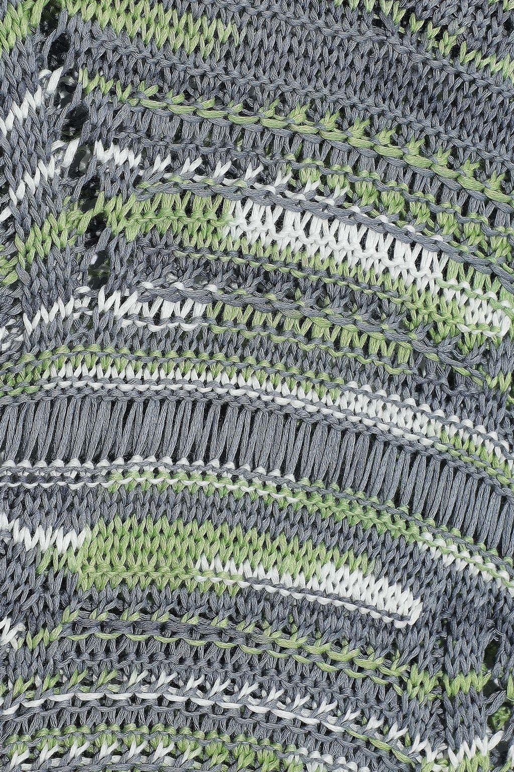 M MISSONI Open-knit cotton and linen-blend dress