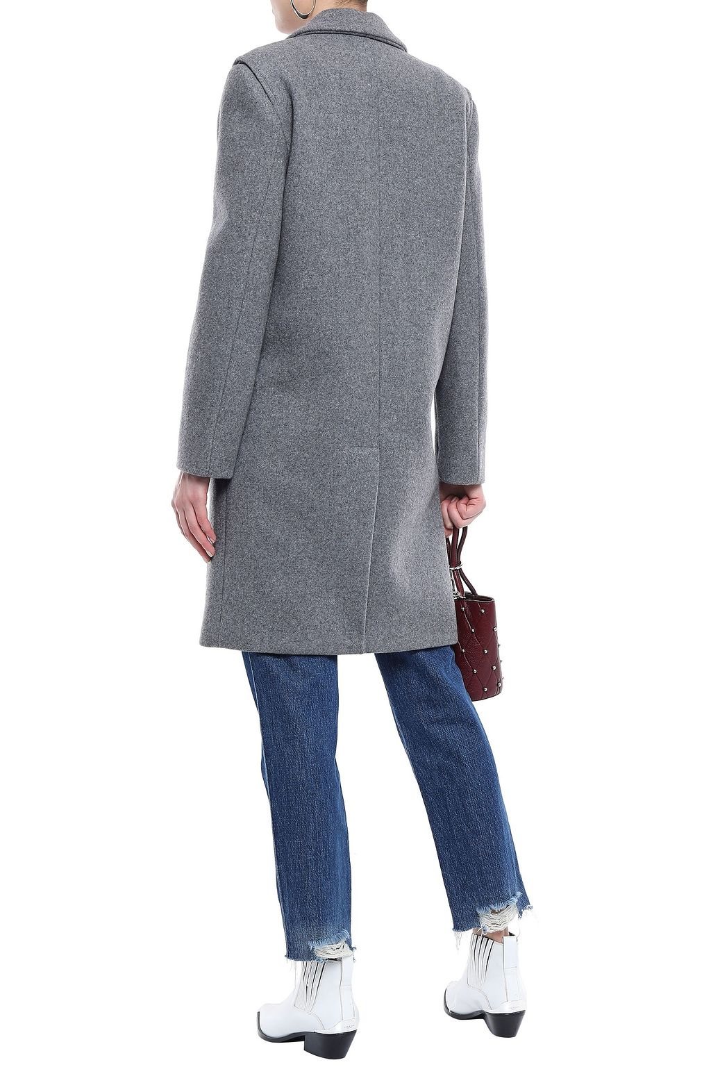 IRO Fine double-breasted wool and cashmere-blend felt coat