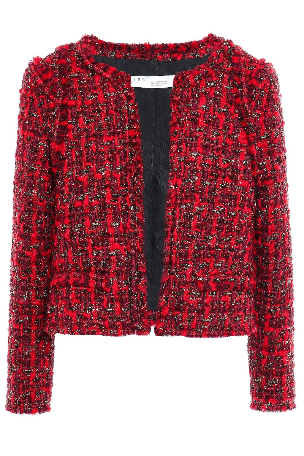 frayed tweed jacket