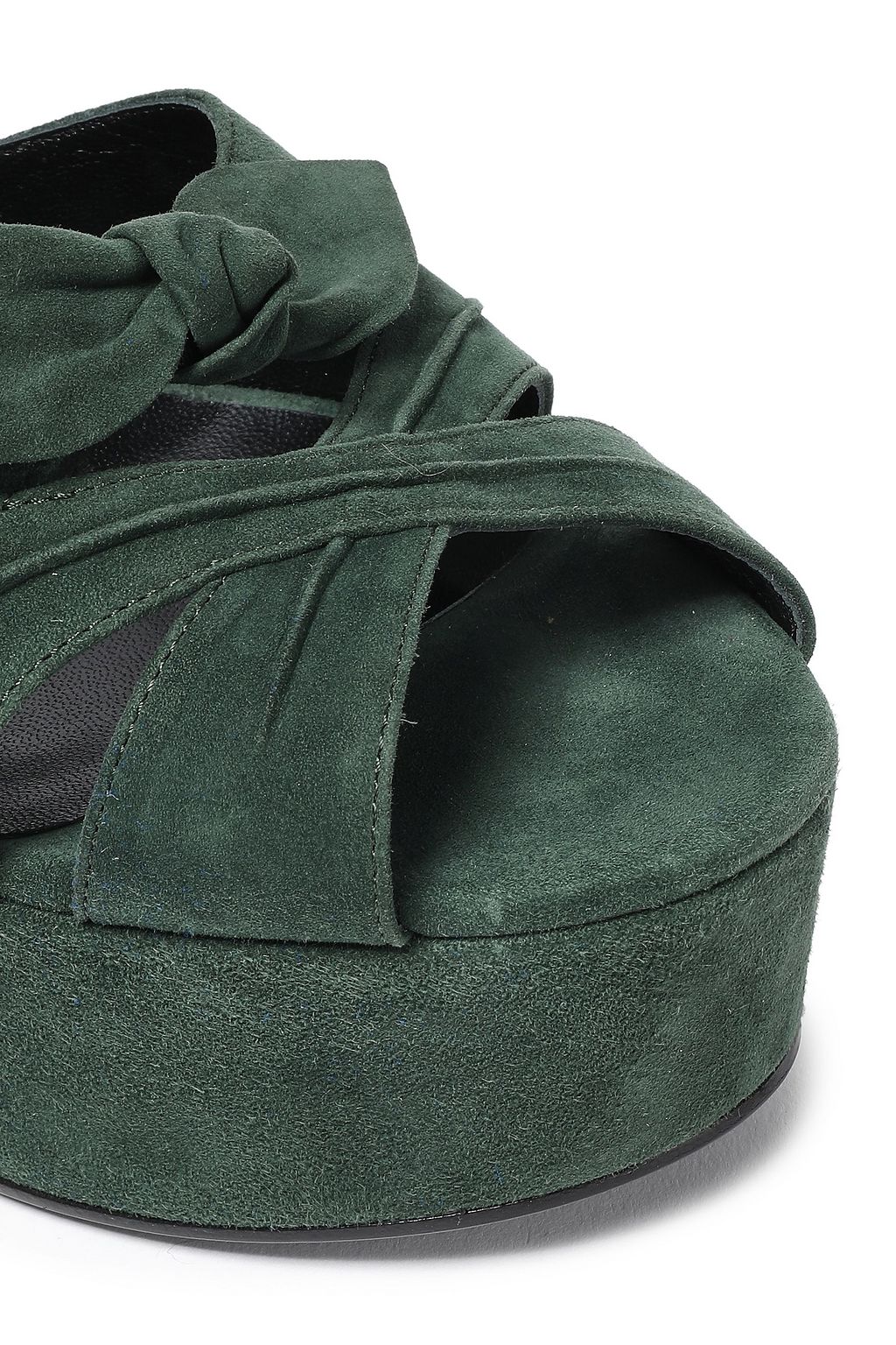 SAINT LAURENT Knotted suede platform sandals