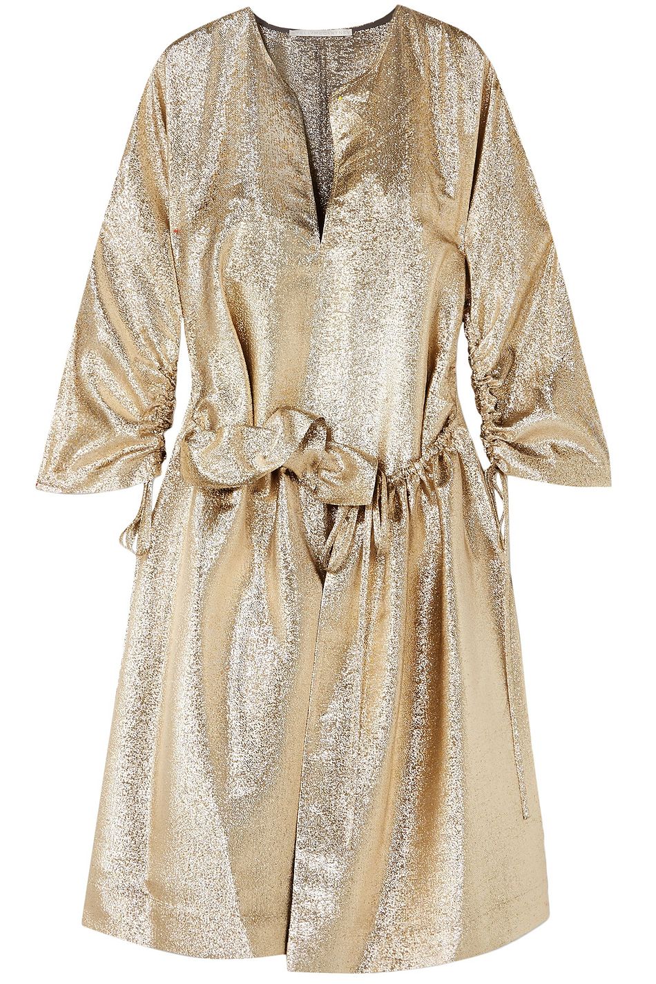 gold lurex dress