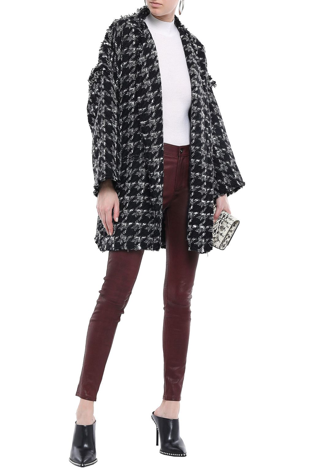 houndstooth oversized coat