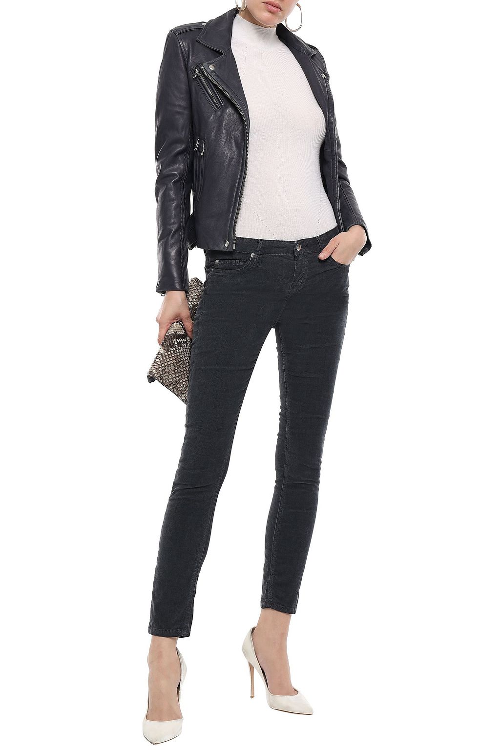 IRO Han washed-leather biker jacket