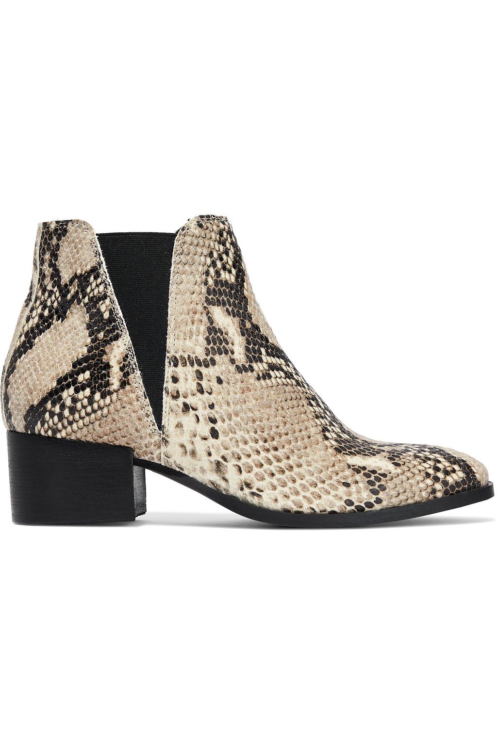 snake chelsea boots