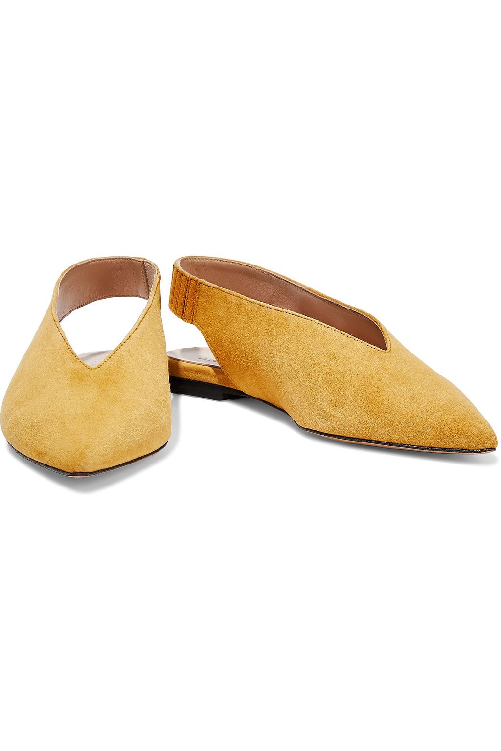 IRIS & INK Karrigan suede slingback point-toe flats