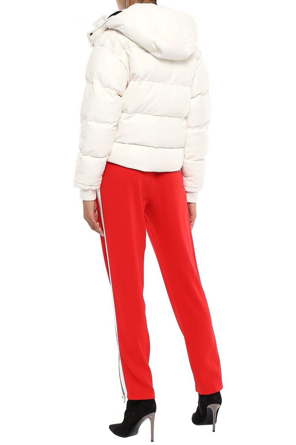 IRO Collyn quilted leather hooded coat