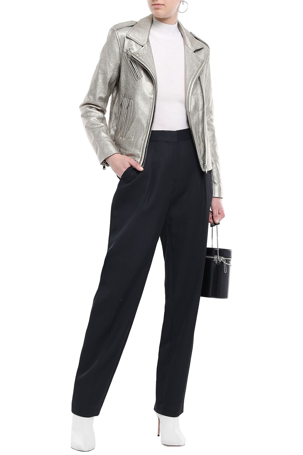 IRO Han washed-leather biker jacket