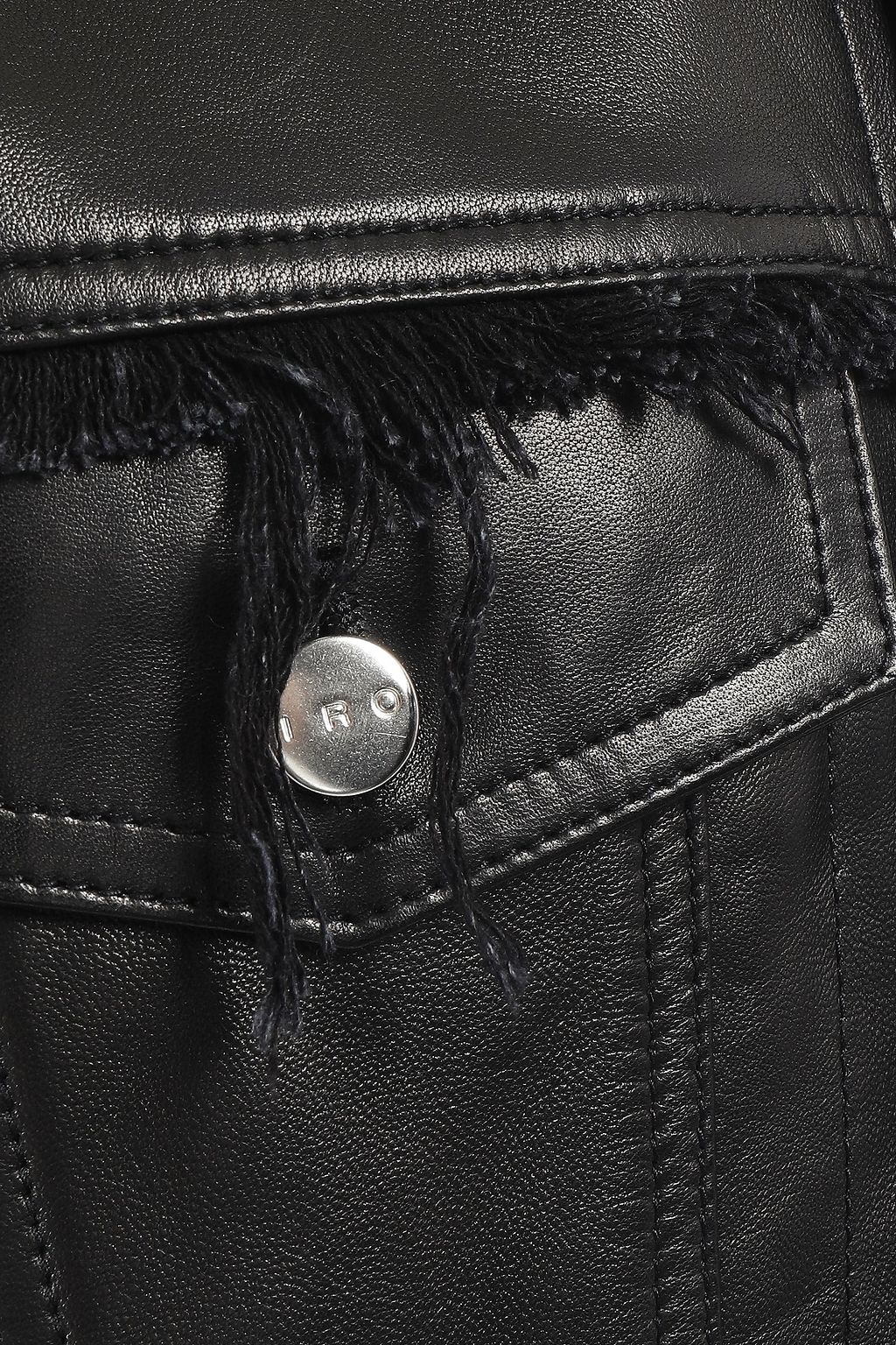 IRO Else fringe-trimmed leather jacket