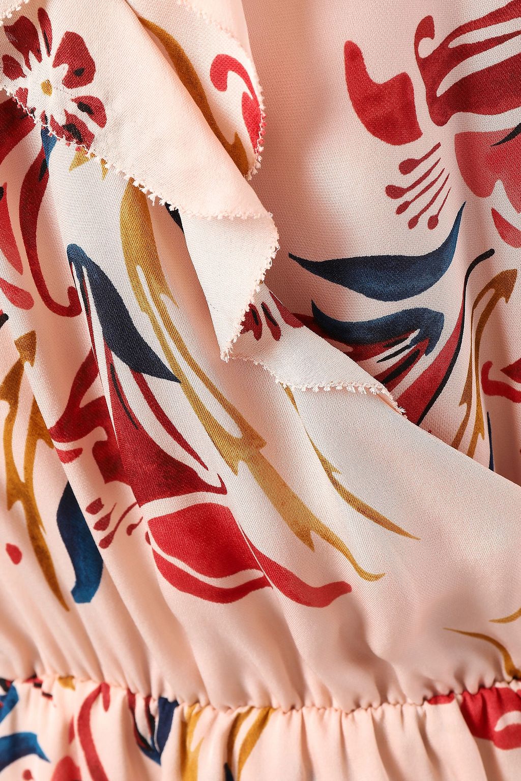 JOIE Nour wrap-effect floral-print silk-crepe mini dress