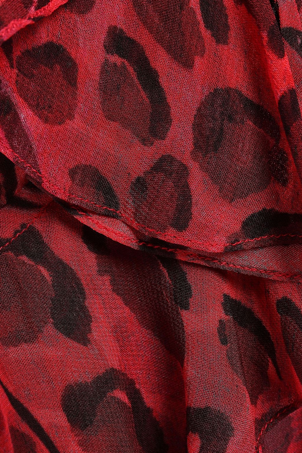 IRO Realize ruffled leopard-print chiffon blouse