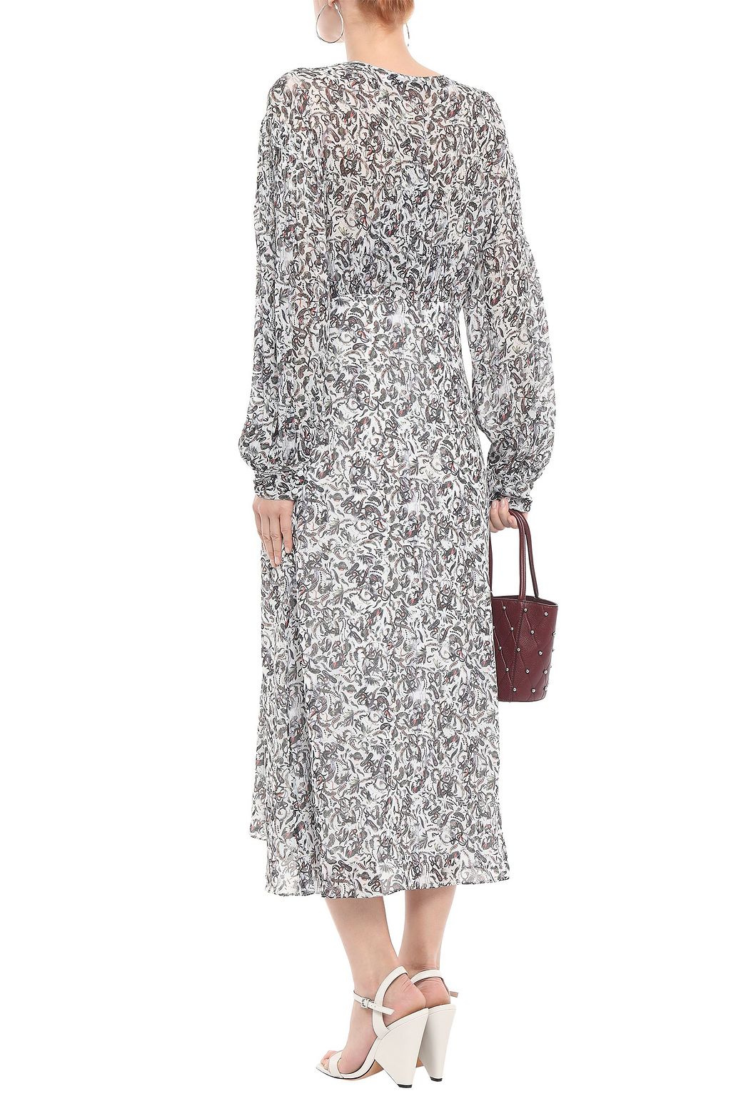 IRO Elea ruffle-trimmed printed gauze midi dress