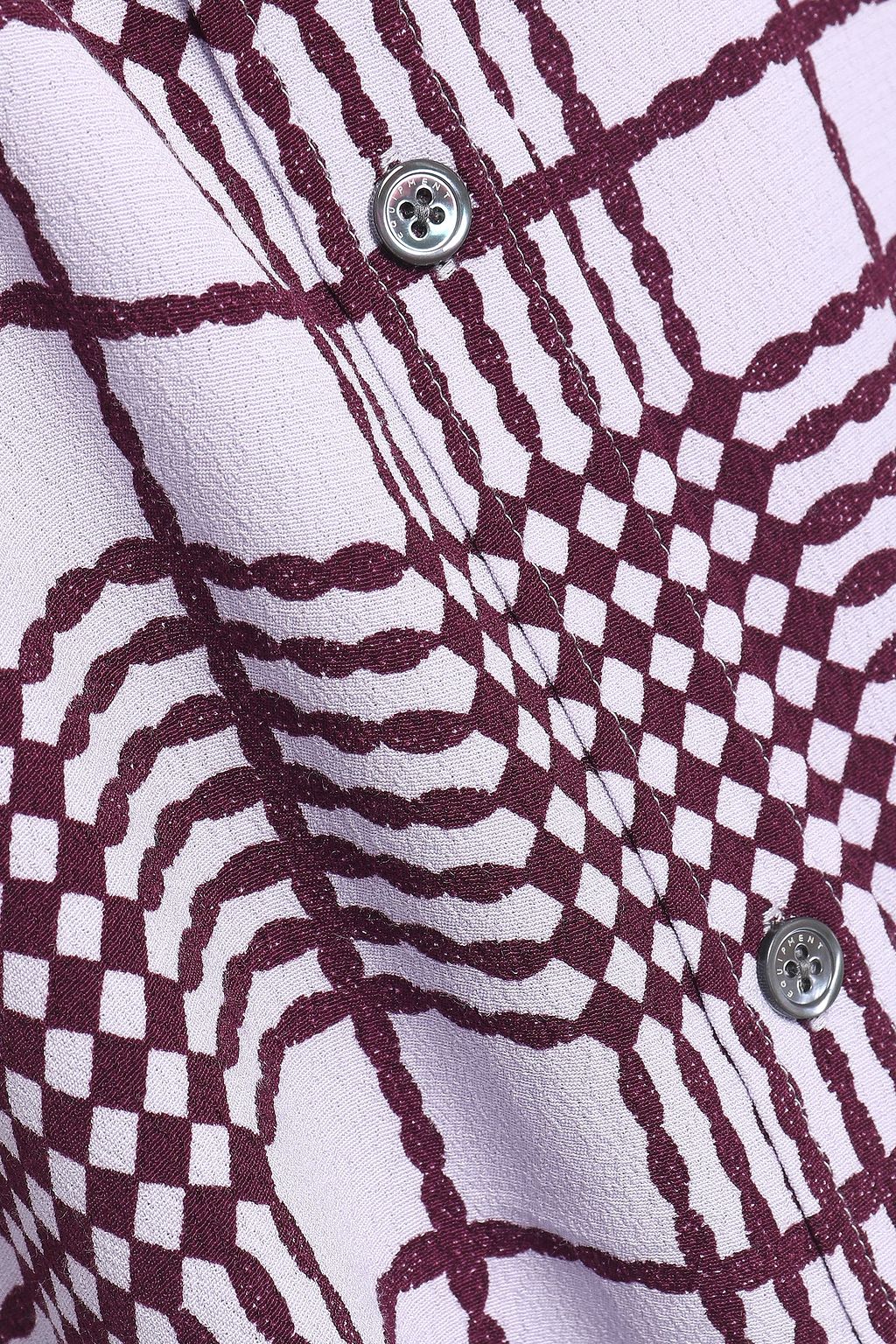 EQUIPMENT Brett checked washed-crepe shirt