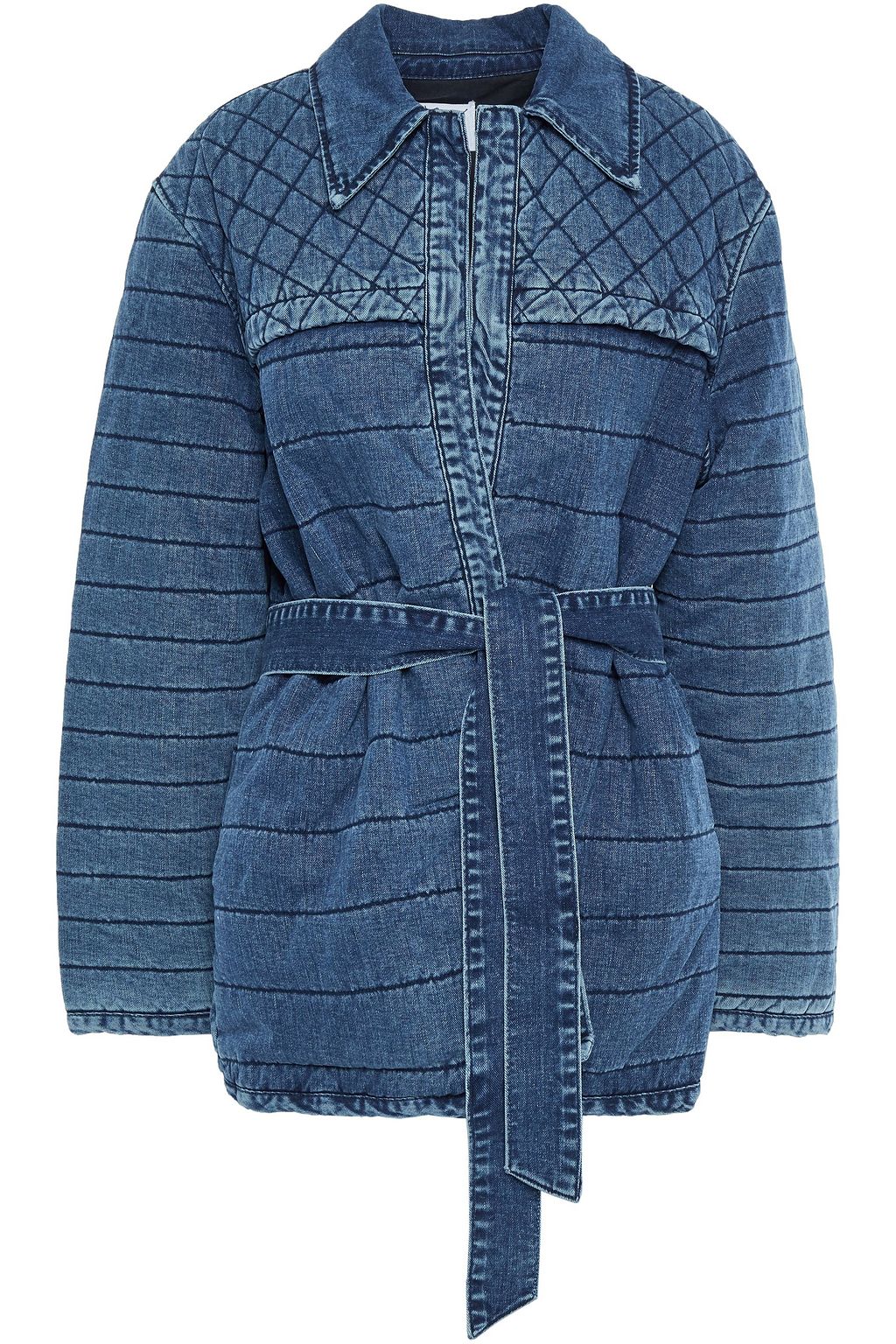 quilted denim jacket