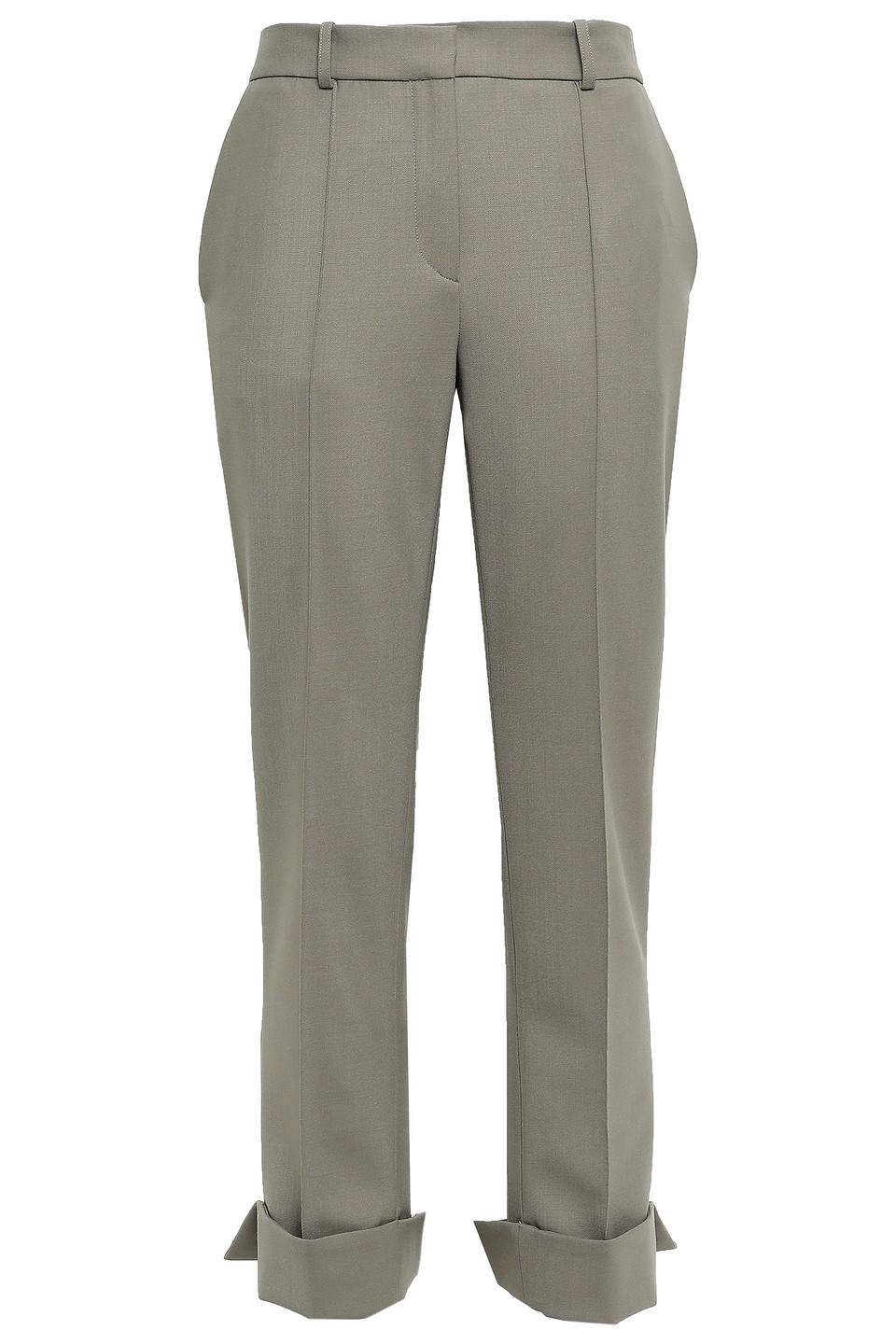 Rokh Woman Twill Straight-leg Pants Gray Size 40