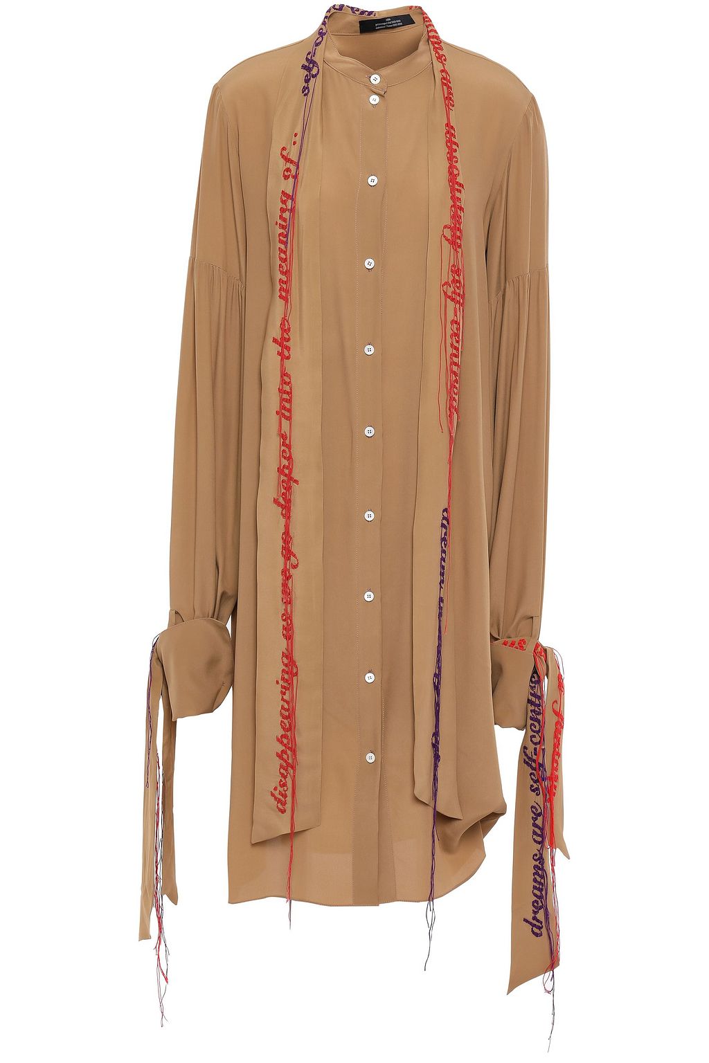 camel shirt dress