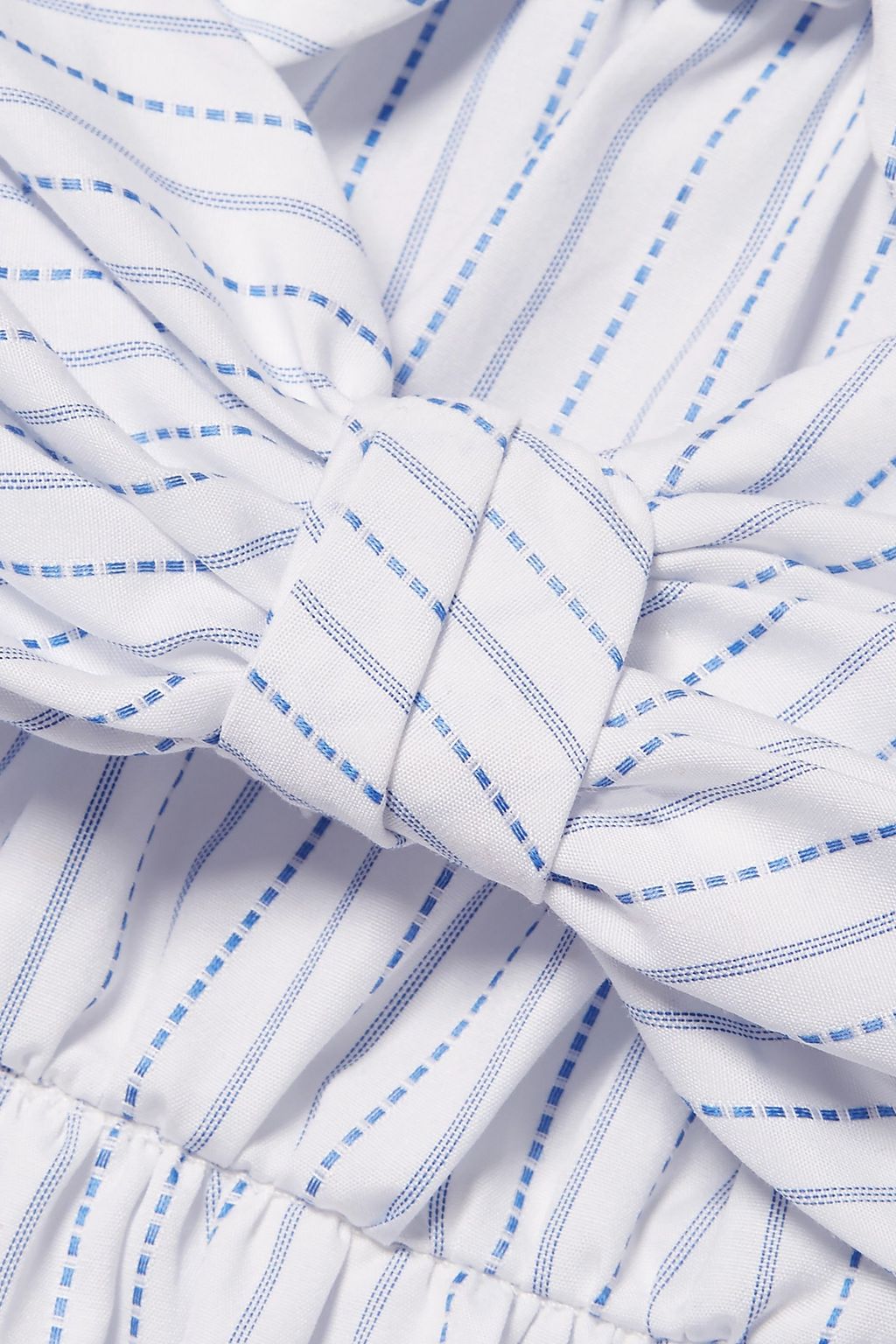 ADAM LIPPES Cutout pinstriped cotton-poplin midi dress