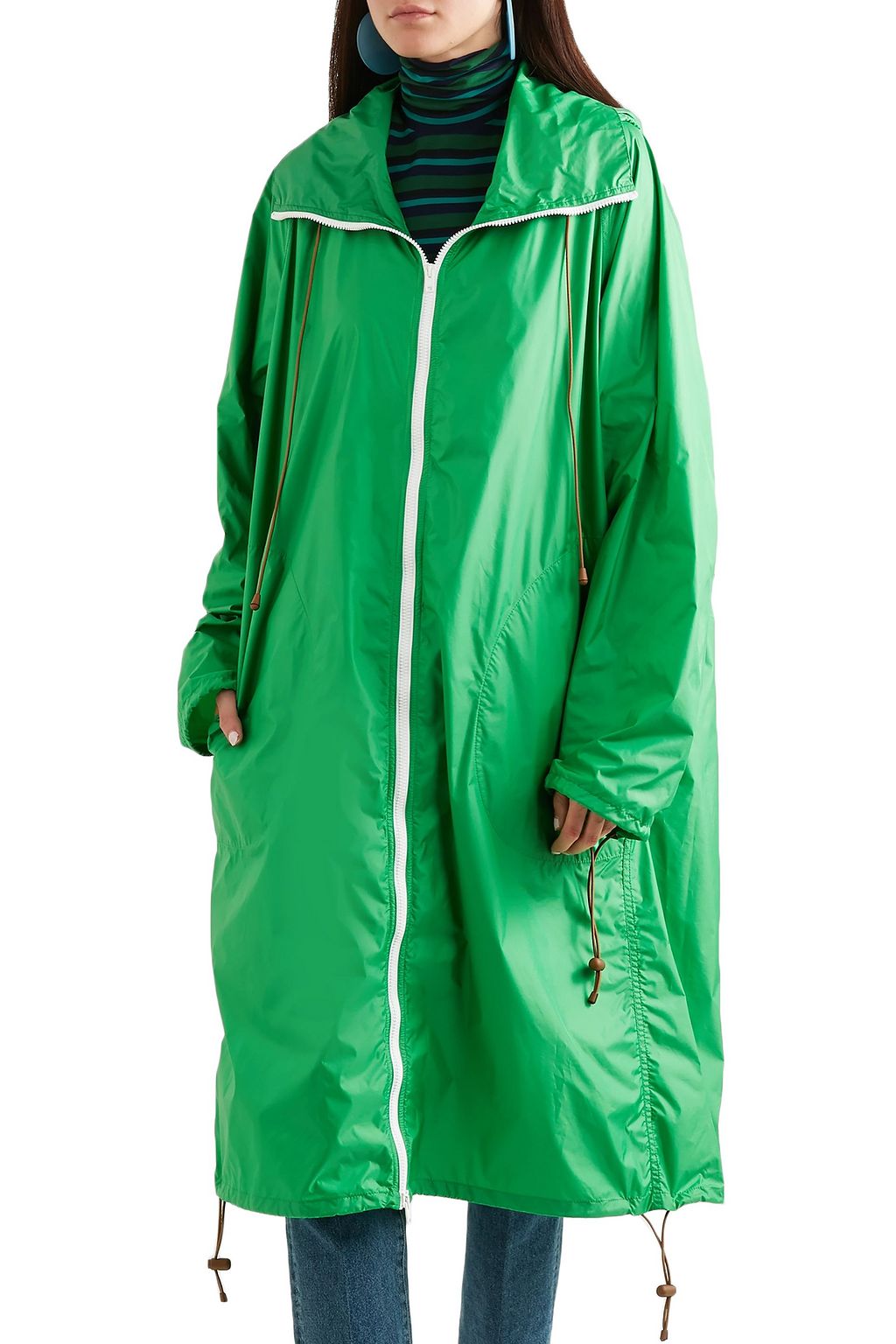 MARNI Oversized shell hooded raincoat