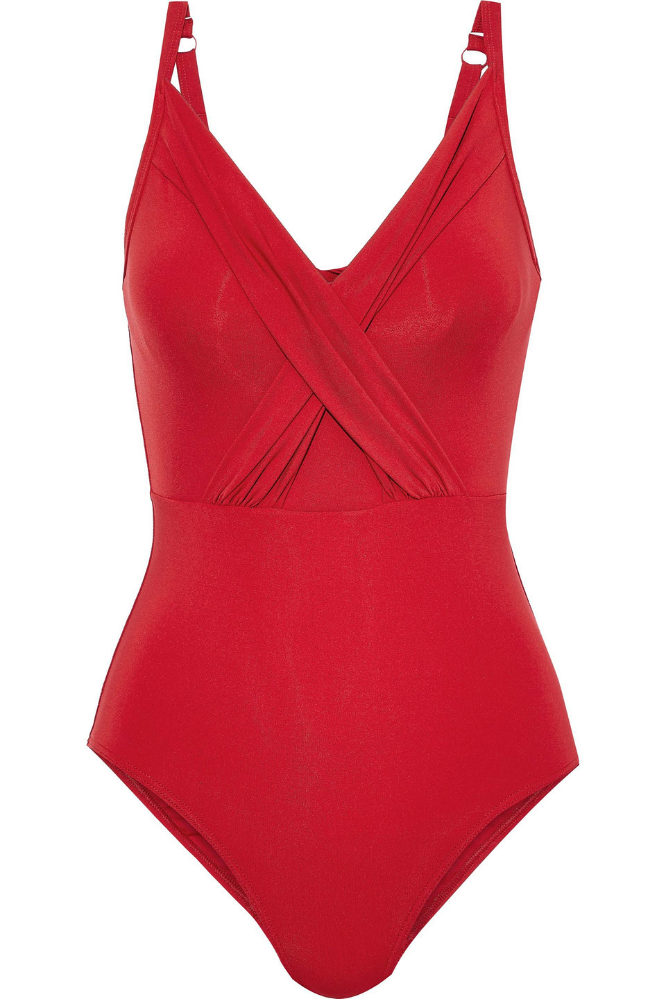 Jets Australia By Jessika Allen Woman Jetset Ruched Underwired Swimsuit Red Size 12