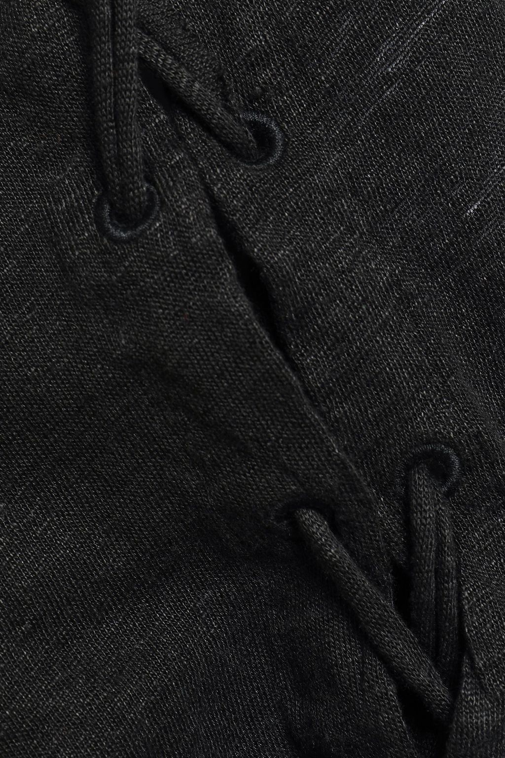 IRO Keronica lace-up slub linen-jersey T-shirt