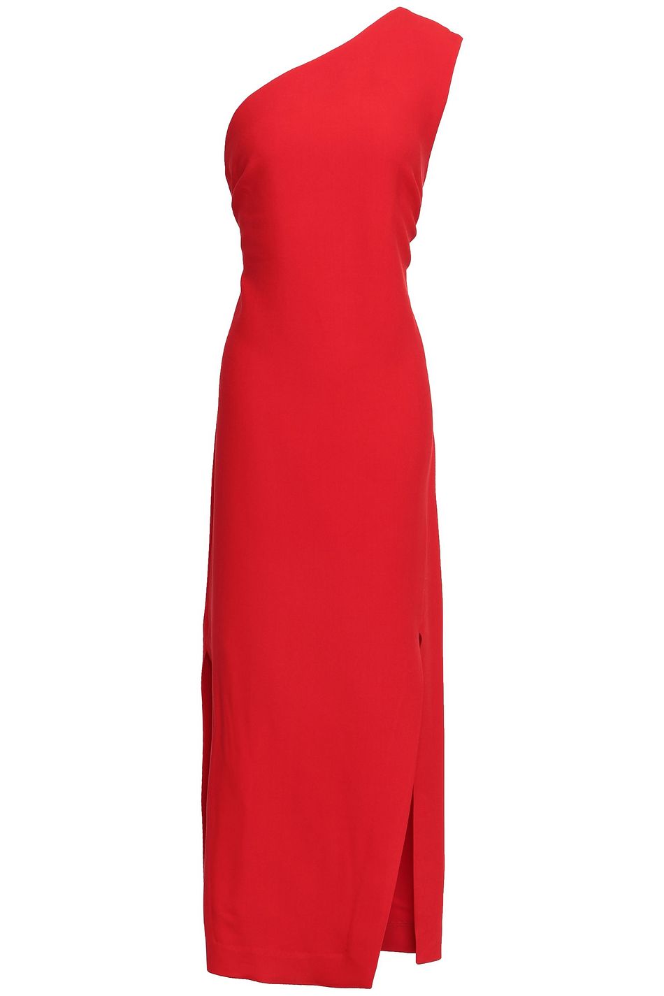 red one shoulder maxi dress
