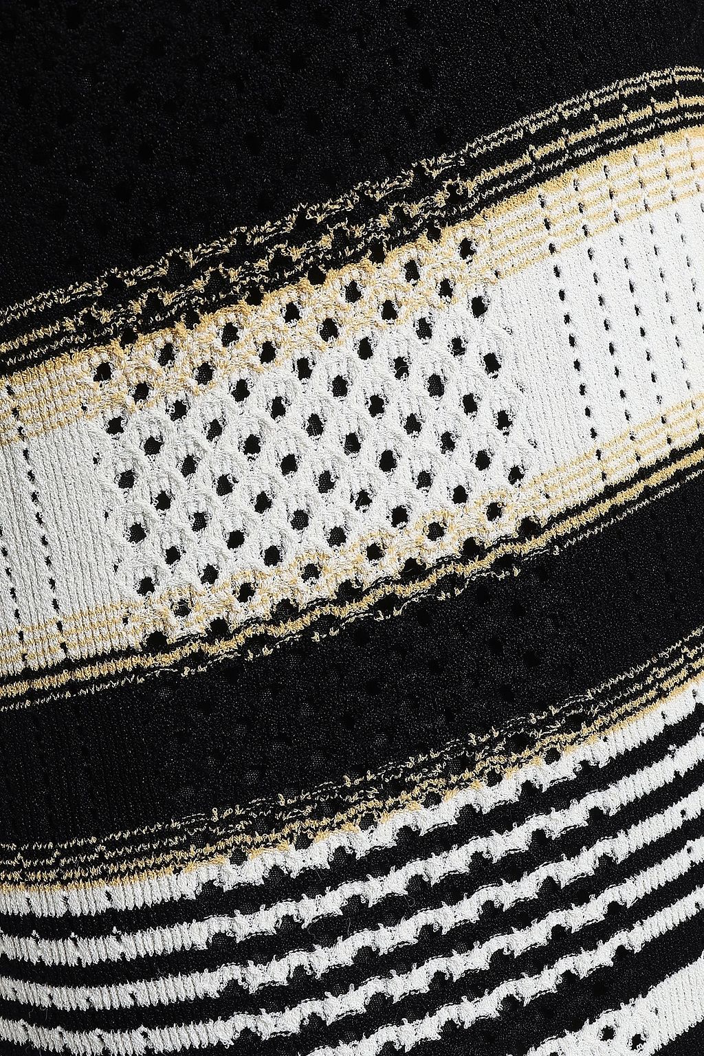 MISSONI Pointelle and ribbed-knit halterneck midi dress