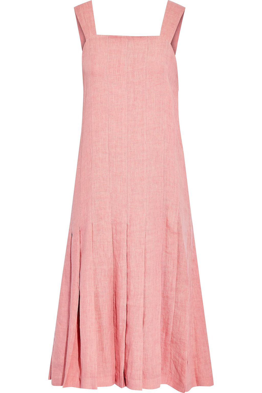 blush linen dress