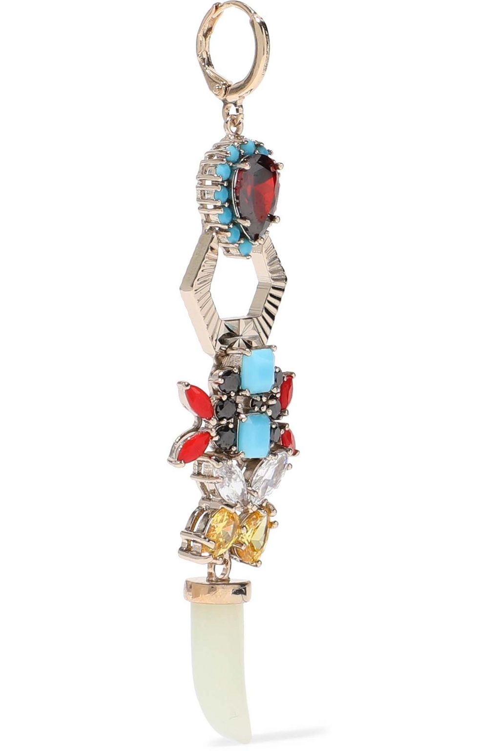 IOSSELLIANI Gold-tone, crystal and stone earrings