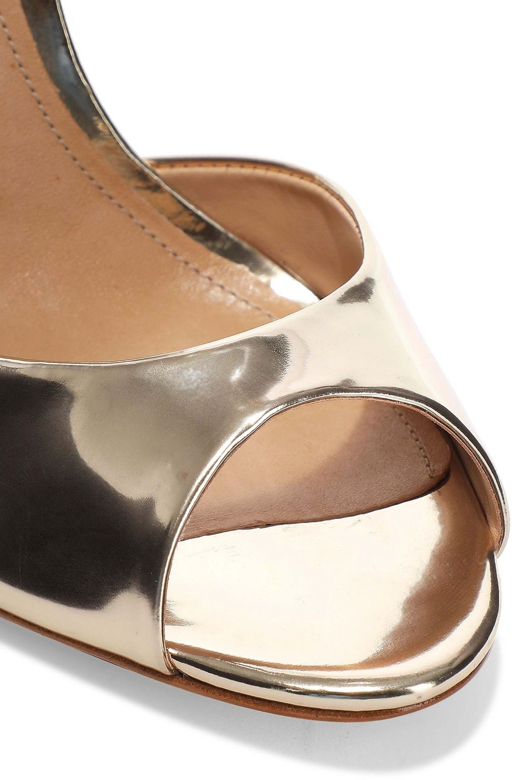 SCHUTZ Saasha Lee mirrored-leather sandals