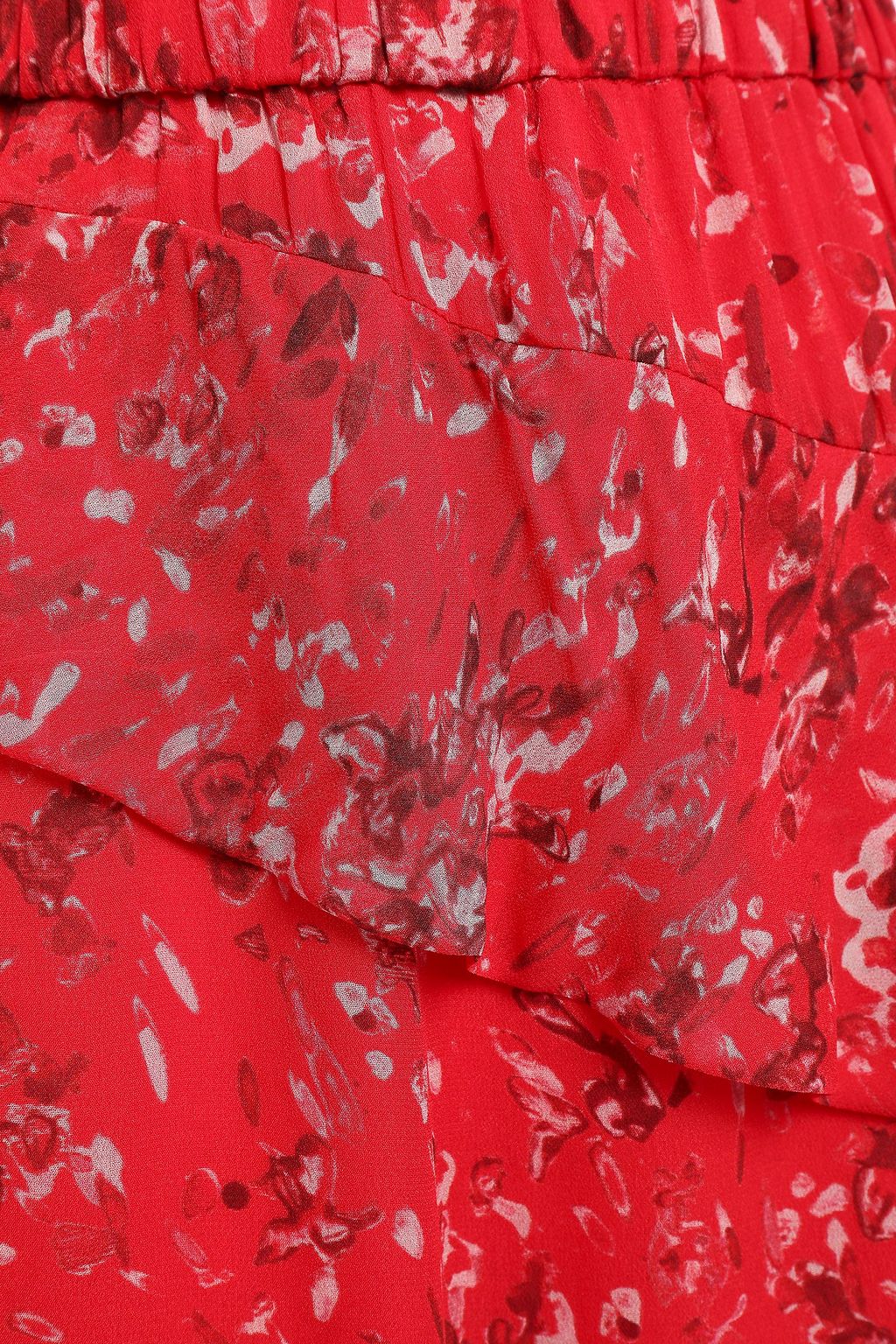 IRO Blink asymmetric floral-print georgette mini skirt