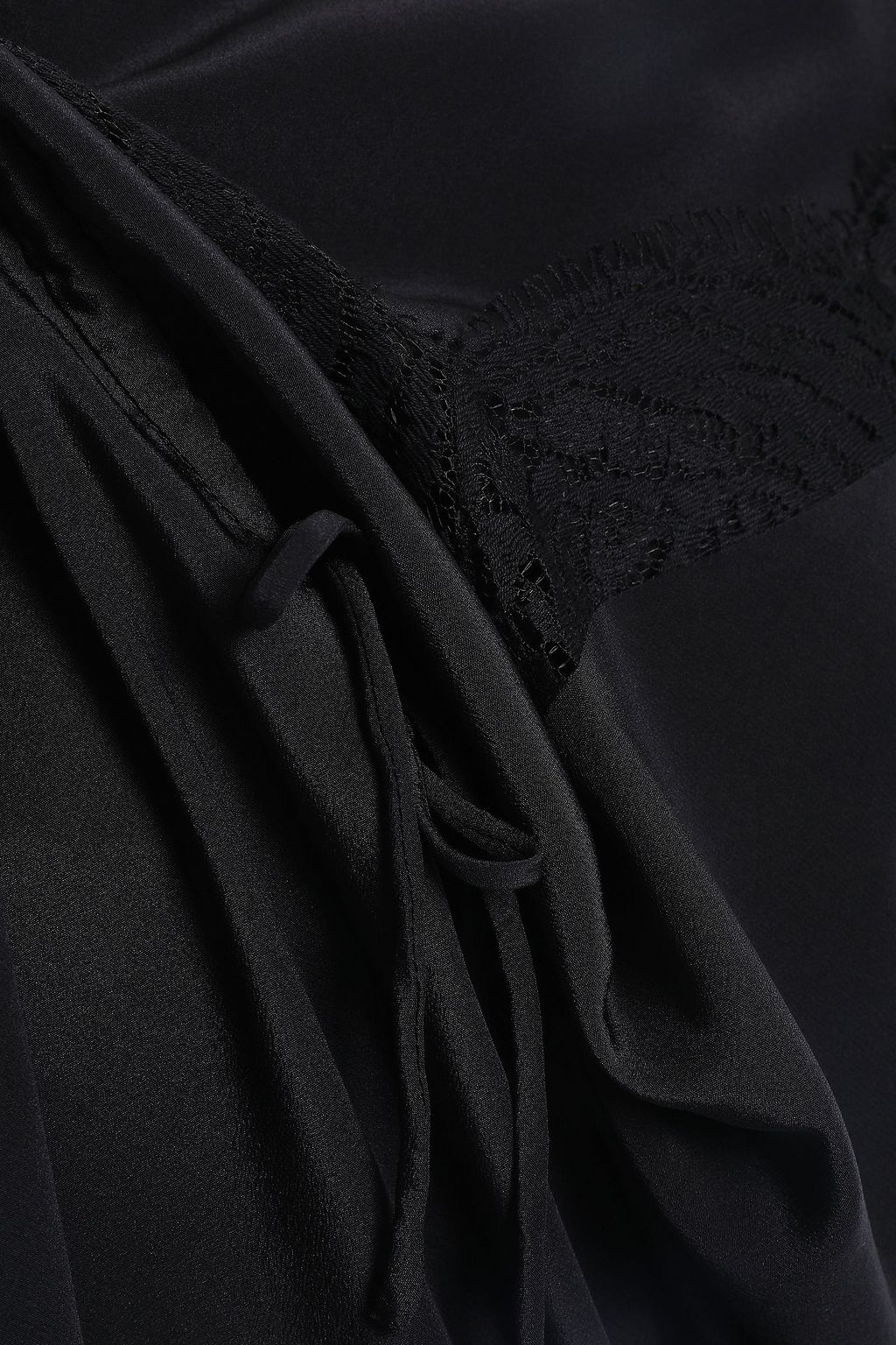 IRO Hassle layered lace-trimmed silk crepe de chine mini dress