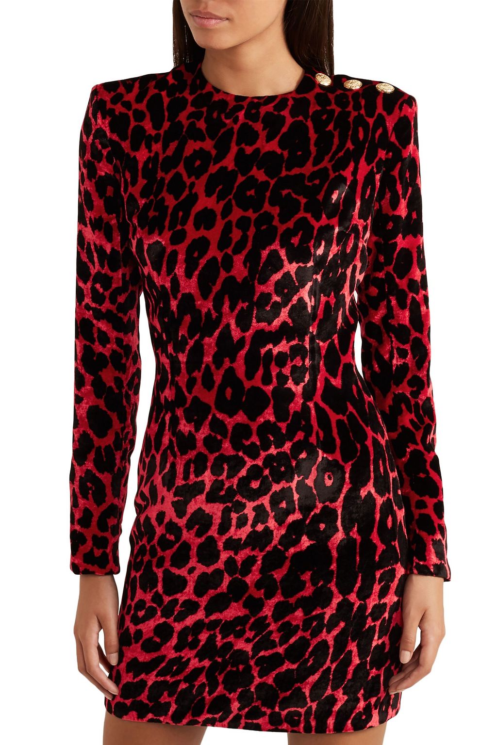 balmain leopard dress