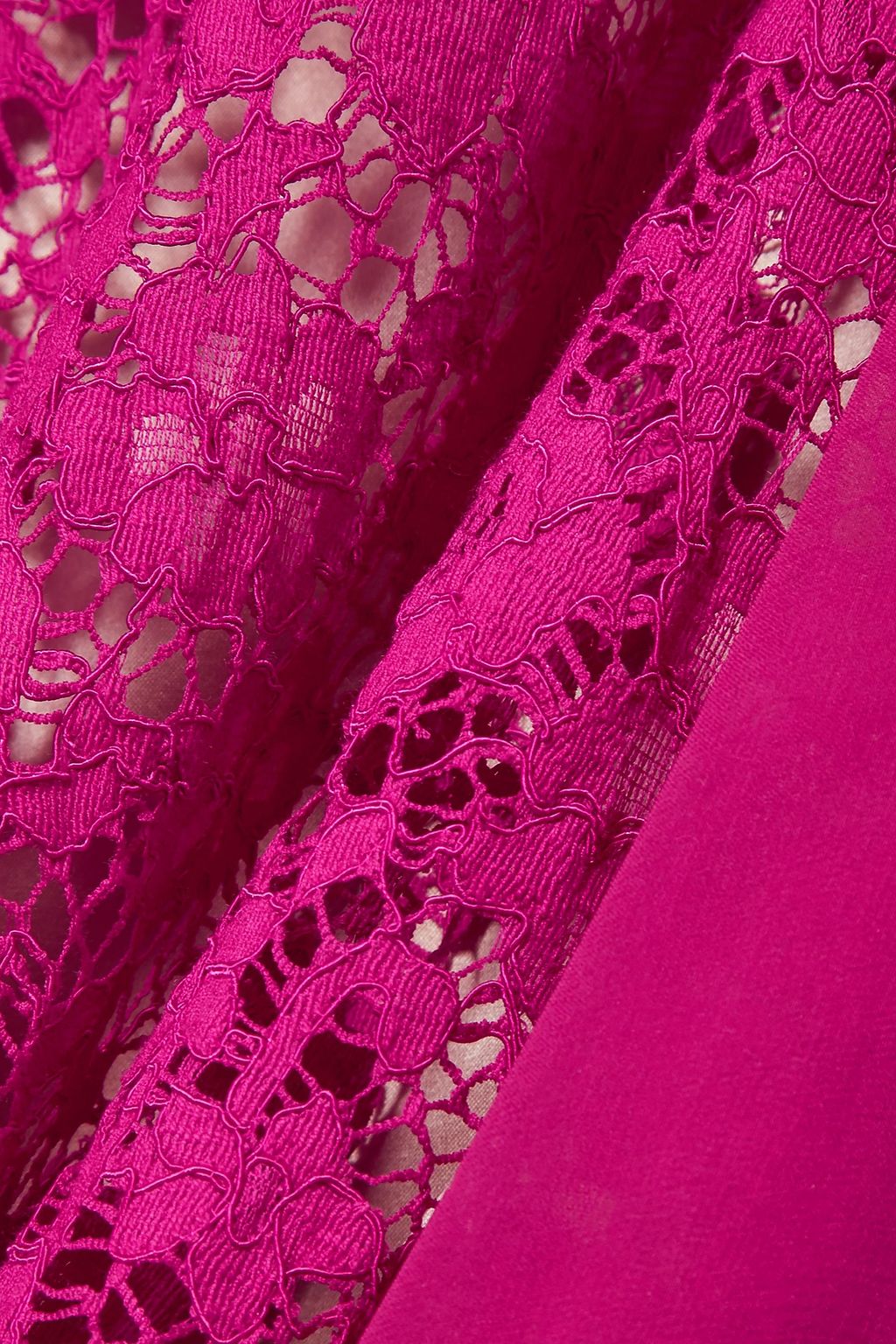 DOLCE&GABBANA Cape-effect chiffon and corded lace gown