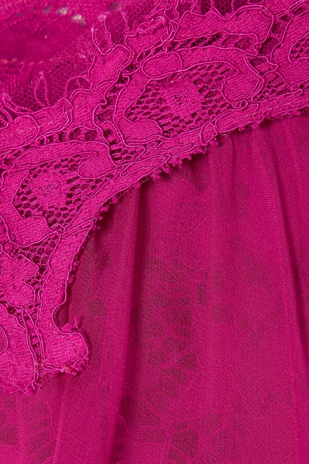 DOLCE&GABBANA Cape-effect chiffon and corded lace gown