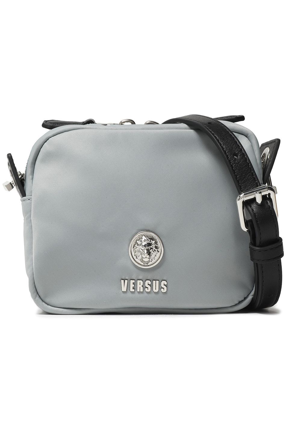 Light Gray Leather Trimmed Shell Shoulder Bag Sale Up To 70 Off