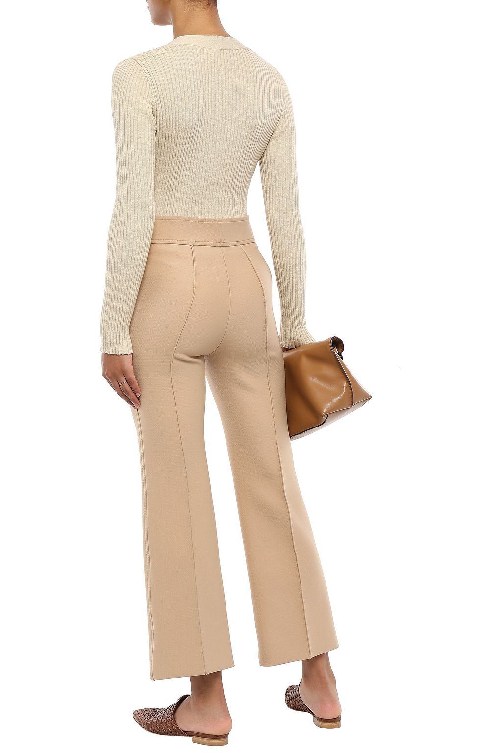 COTTON BY AUTUMN CASHMERE Button-detailed ribbed cotton top