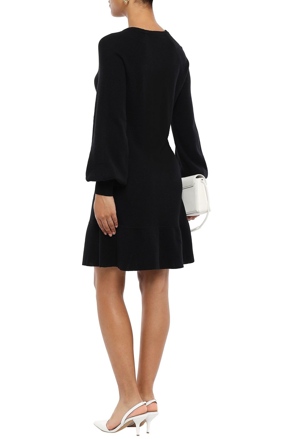 AUTUMN CASHMERE Fluted cashmere mini dress