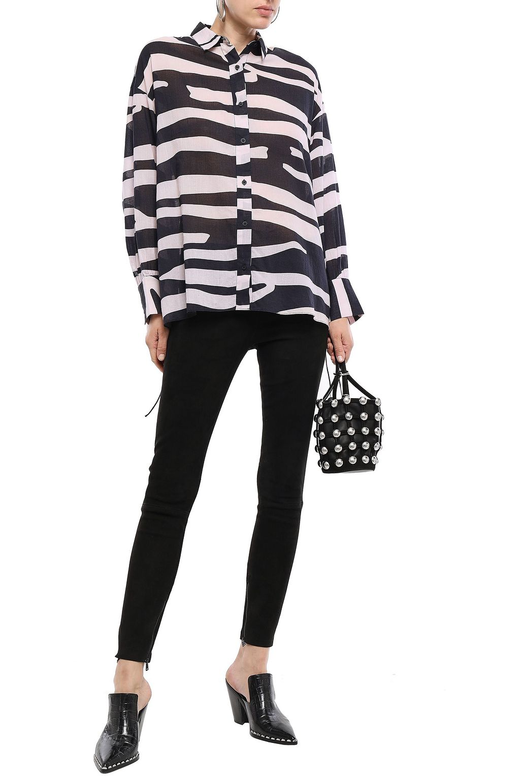 IRO Zebra-print cotton shirt