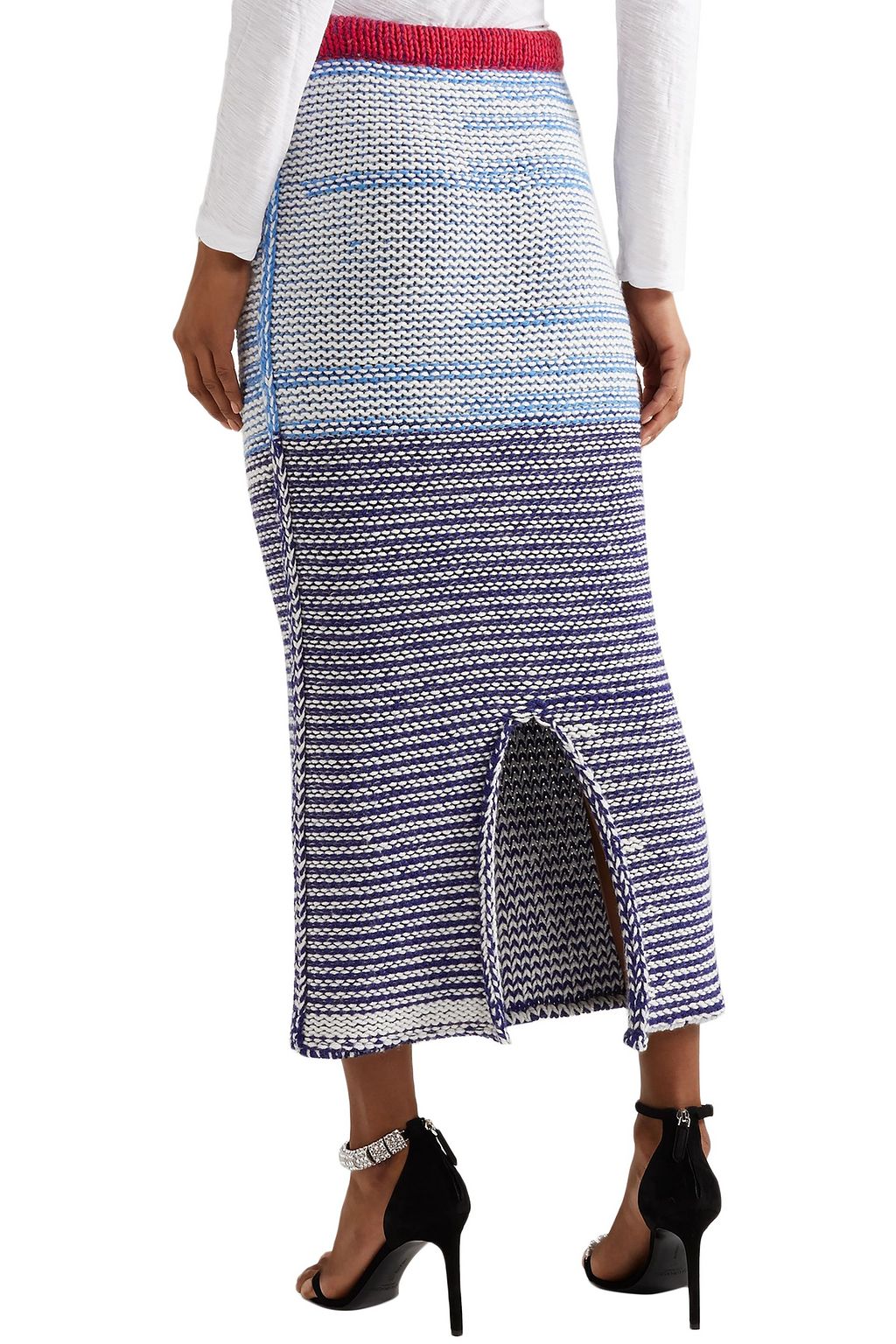 CALVIN KLEIN 205W39NYC Striped wool midi skirt